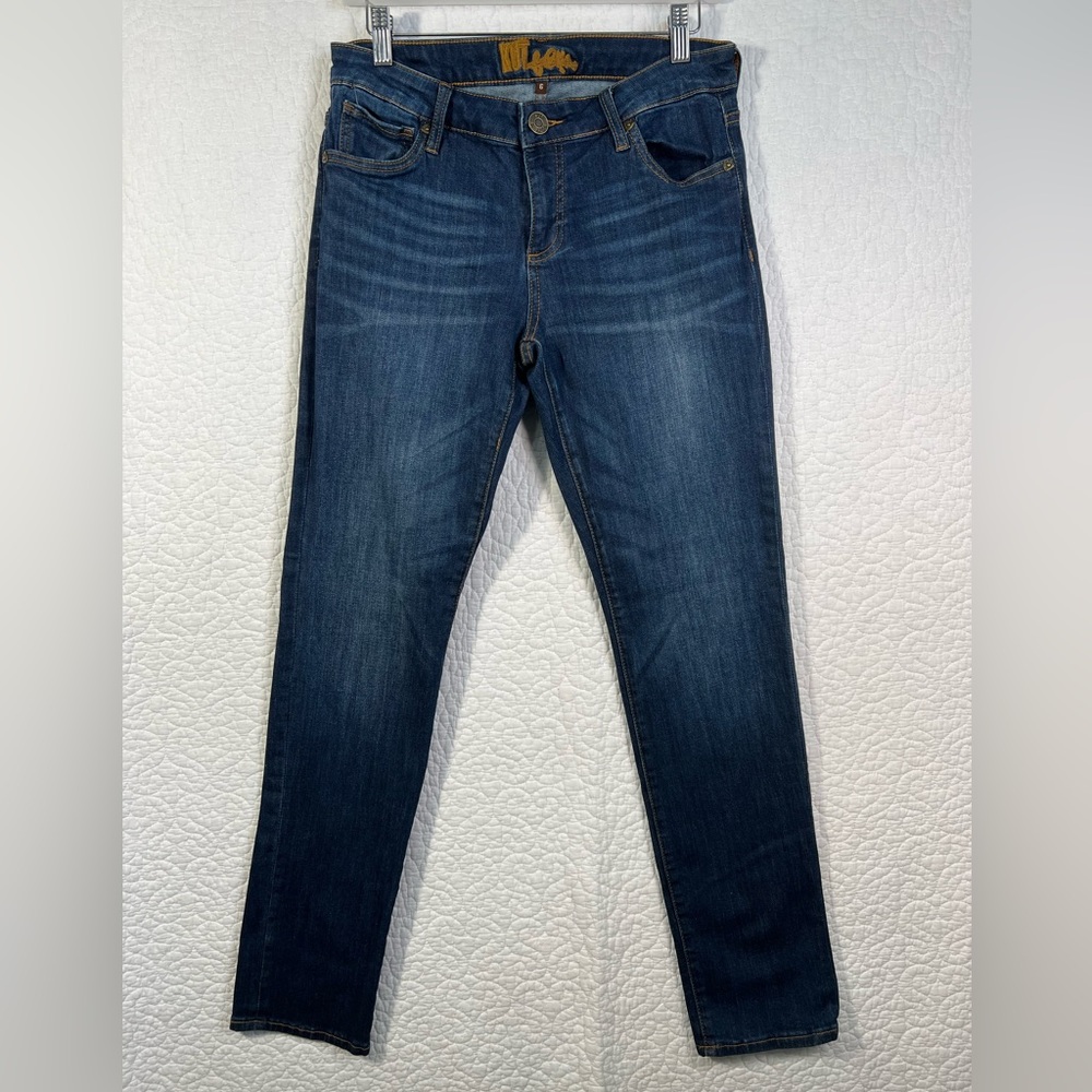 Kut from the Kloth Women Boyfriend Straight Mid rise Blue Jeans Size 6 - Picture 2 of 14